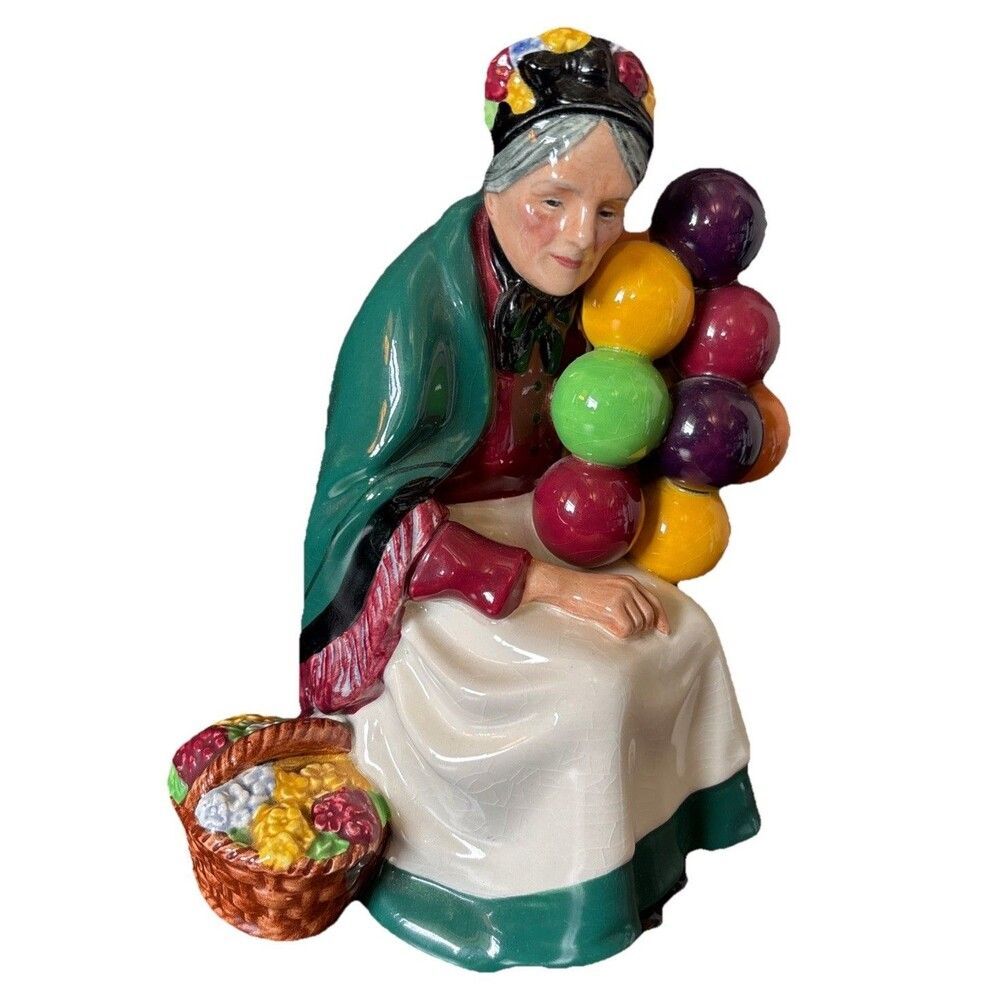 Vintage Royal Doulton The Old Balloon Seller Figurine HN1315 England Porcelain
